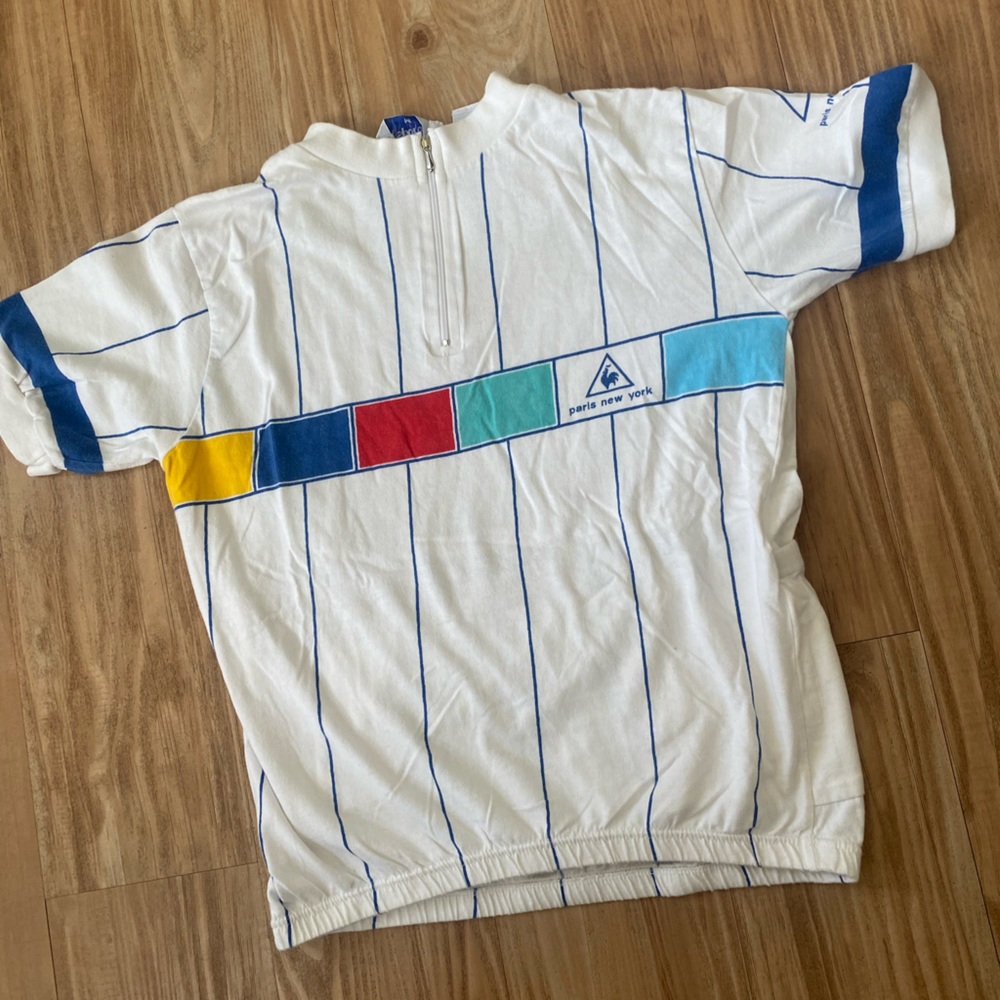 LE COQ SPORTIF Vintage French Paris New York Biking Shirt S - Picture 3 of 7